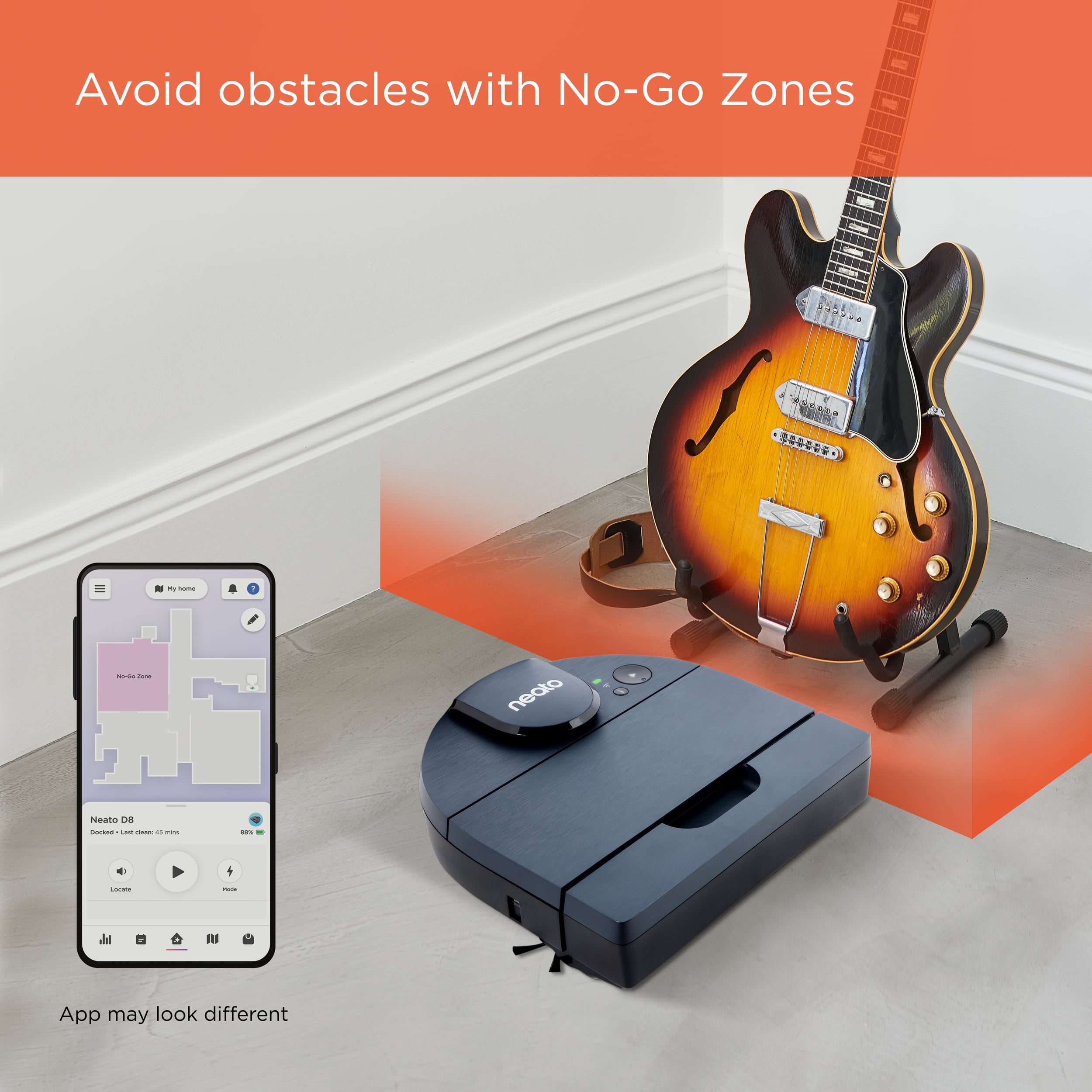 Open Box Neato D8 Intelligent Robot Vacuum Wi-Fi Connected with LIDAR Navigation in Indigo