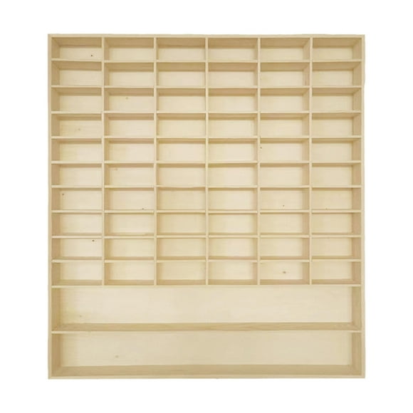 Yinanstore Présentoir Mural pour Voiture Jouet à l'Échelle 1/64 Étagère Multifonctionnelle 60 Compartiments Économiseur d'Espace pour Figurines d'Action 60 Compartiments et 2 Étagères