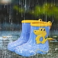 thumbnail image 2 of Siilsaa Rain Boots for Boys Kids Rain shoes Easy On Rubber Rain Boots (Little Kid/Big Kid) Light Blue,3, 2 of 5