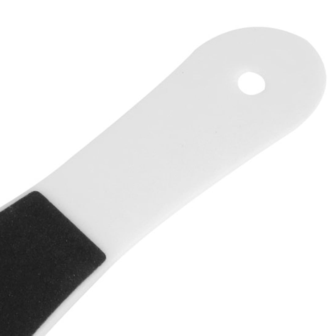 Unique Bargains White Plastic Handle 2 Sides Remover Foot File Massage Pedicure Tool