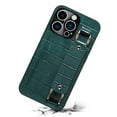 thumbnail image 3 of iPhone 13 Pro Max 6.7 Inch DW Wristband Hand Strap Case, Hidden Card Slot Soft TPU Slim Drop Shock Resistant Phone Cover Case  iPhone 13 Pro Max, Darkgreen, 3 of 5
