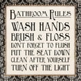 thumbnail image 2 of Grey, Jace 12x12 White Modern Wood Framed Museum Art Print Titled - Black Gold Bath Rules, 2 of 4