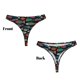 thumbnail image 3 of Balery Hand Drawn Colorful Fishes Tangas de Algodón para Mujer con Estampado – Ropa Interior Sexy, Transpirable, G-string-Large, 3 of 6