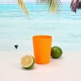 thumbnail image 3 of (4 pack) Mainstays - Orange Round Plastic Tumbler, Ribbed, 18-Ounce, 3 of 8