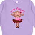 thumbnail image 3 of Inktastic Monkey 4th Birthday 4 Year Old Girl Toddler Sweatshirt, 3 of 4