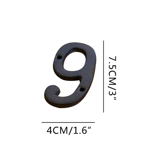 Agiferg Creative Alloy Wrought Iron Number Letter Creative DIY House Number