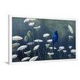 thumbnail image 1 of Indigo and Lace - Indigo Bunting, Animals Botanical Framed Art Print Wall Art by Wilhelm Goebel, 1 of 1