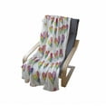 thumbnail image 4 of Hearts Soft Flannel Fleece Throw Blanket, Rhythmic Abstract Lines of Ombre Rainbows Motifs 90's Style on Plain Background, Cozy Plush for Indoor and Outdoor Use, 70" x 90", Multicolor, by Ambesonne, 4 of 6