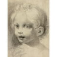 thumbnail image 3 of After Correggio 19x24 Black Modern Framed Museum Art Print Titled - Child's Head, 3 of 5