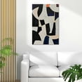 thumbnail image 4 of Shadudu Geometric Wall Art Black and White Abstract Canvas Wall Decor Simple Color Blocks Pictures Prints Mid Century Modern Paintings Artwork for Living Room,Bedroom,Office 24x36in, 4 of 7