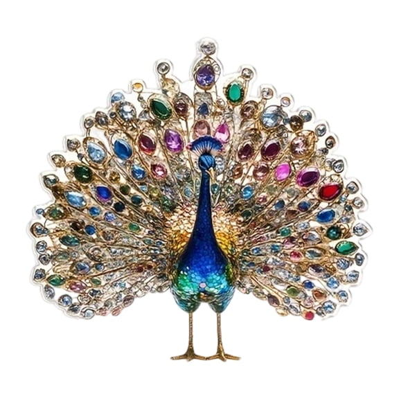 Acrylic Peacocks Sculpture Statue Collectible Decorative Figurines,Home Bookshelf Desktop Decor Gifts for Women Men