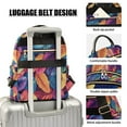 thumbnail image 3 of FORMRS Mini Backpack Purse for Women Quilted Travel Daypack Casual Shoulder Bag, Colorful Art Leaves Pattern, 3 of 7