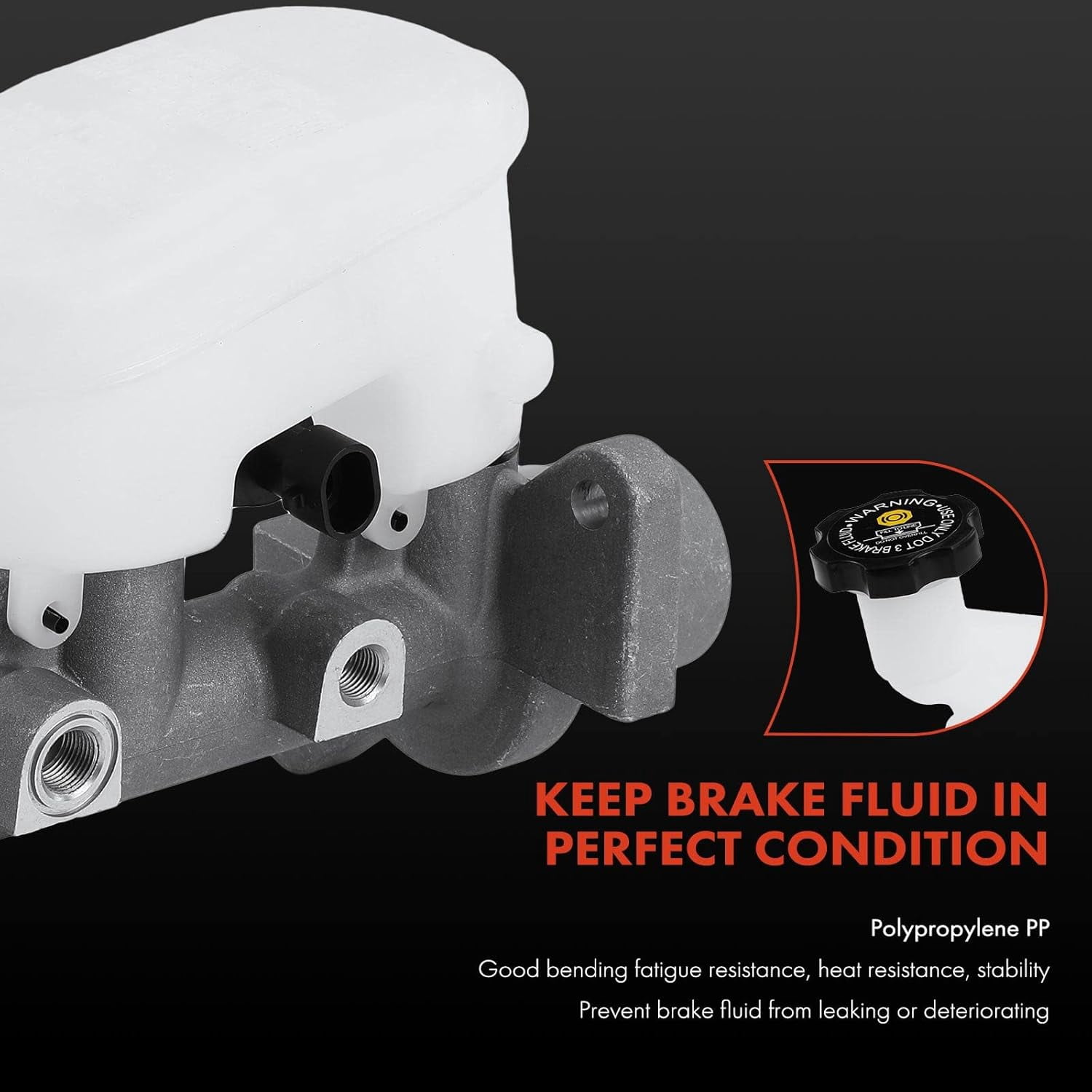 A-Premium Brake Master Cylinder with Reservoir and Sensor Compatible with Chevrolet Cobalt 2005-2008 & Pontiac G5 2007-2008, Pursuit 2005-2006, Automatic Transmission