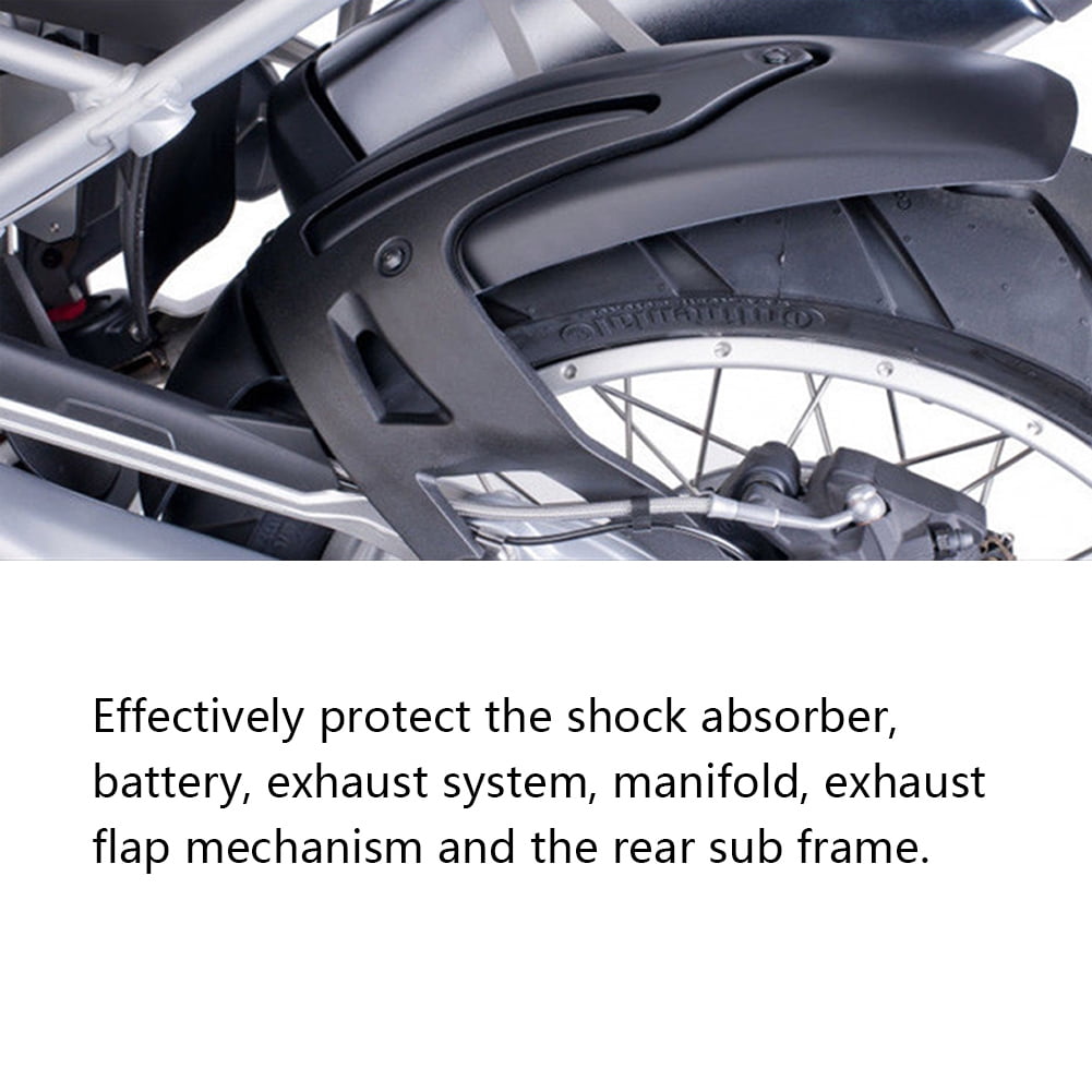 Rear Mudguard,Aluminum ABS Plastic Motorcycle Mudguard Wheel Hugger Rear Mudguard Motorcycle Rear Fender Mudguard for R1200 GS LC// R1200GS LC Adventure 13-18 Black