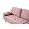 thumbnail image 3 of US Pride Furniture   58'' Velvet Square Arm Loveseat, Pink, 3 of 3