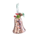 thumbnail image 1 of Naiovety Campana navideña con diseños elegantes, versátiles y modernos, ideal para decorar y llaveros navideños. Decoración del hogar oro rosa, 1 of 1