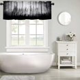 thumbnail image 5 of Horror Forest Valance Curtain Scary Dark Spooky Landscape Gothic Halloween Rod Pocket Valance Window Treatments 1 Panel Short Curtains for Kitchen Farmhouse Living Room Decor 54x18 in, 5 of 6