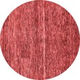 thumbnail image 1 of Ahgly Company Machine Washable Indoor Round Abstract Red Modern Area Rugs, 5' Round, 1 of 4