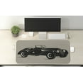 thumbnail image 2 of Cars Computer Mouse Pad, Classic Italian Model Nostalgic Car 50's Star Sign Pop Art Hobby Old-Fashion Image, Rectangle Non-Slip Rubber Mousepad X-Large, 35" x 15", Brown Black, by Ambesonne, 2 of 2