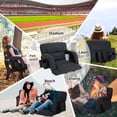 thumbnail image 5 of ABORON Stadium Seats 2 Pack with Back Support - 25" Extra Wide Padded Bleacher Chair, 6 Reclining Positions, Portable Stadium Seat for Bleachers with Adjustable Armrests, Fit Outdoor Sports Events, 5 of 13