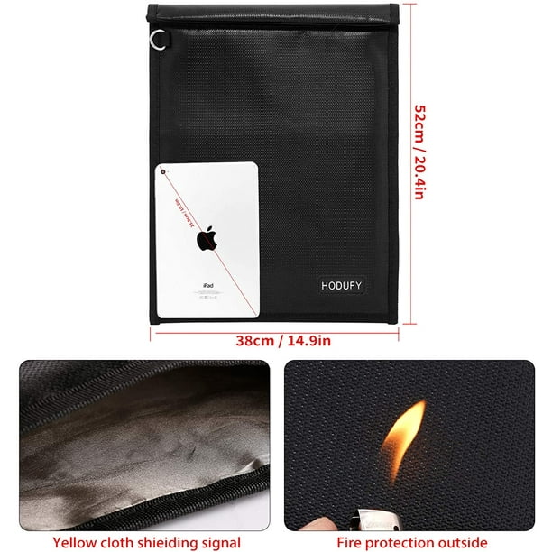 Large Faraday Bags with Handle, 15'' X 10'' Faraday Cage for Phone,  Waterproof & Fireproof Faraday Key Fob Protector, Anti-Theft Faraday Bag  for