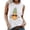 White, variant on 2026 Summer Fashion Tank Top for Women Sleeveless Pineapple Print Casual Tunic Blouses Black S