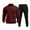 Wine, variant on Men's Jogging Outfits 2 Piece Casual Half Zip Pullover Sports Tracksuits Long Sleeve Jogger Pants Sweatsuit Sets (XL, White)