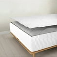 thumbnail image 4 of DNG Creations 5 Piece Zipper Sheet Set - Include (1 Elastic Fitted Sheet, 1 Base Sheet has Zipper, 1 Flat Sheet And 2 Pillowcase) 15 Inch Deep Pocket ( Stripe White - California King ), 4 of 7