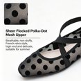 thumbnail image 3 of CHICVOMEY Womens Polka Dot Mesh Mary Jane Flats Square Toe Crisscross Ankle Strap Ballet Shoes Sheer Breathable Slip On Flat Sandals for Summer Party Daily Wear, 3 of 8