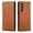 Brown, variant on Allytechgroup Samsung Galaxy A17 5G Case, Shockproof Wallet Phone Case for Samsung Galaxy A17 5G, RFID Blocking PU Leather Flip Folio Cover with Card Slots & Magnetic Closure for Women Men,Winered