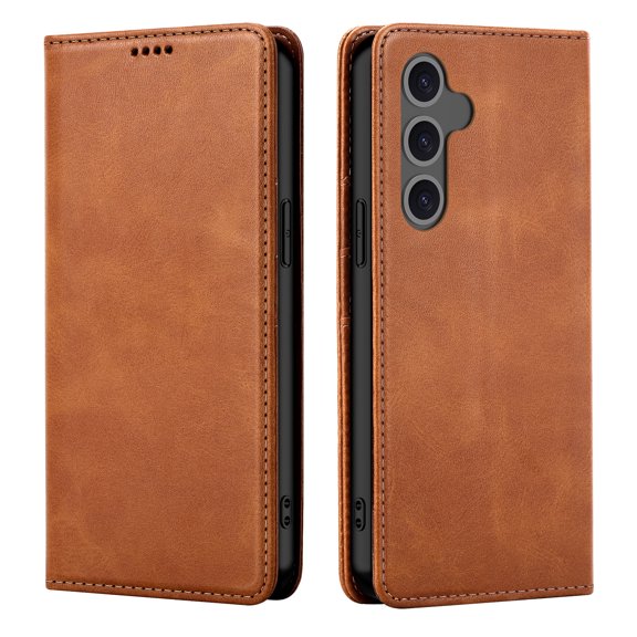 Allytechgroup Samsung Galaxy A17 5G Case, Shockproof Wallet Phone Case for Samsung Galaxy A17 5G, RFID Blocking PU Leather Flip Folio Cover with Card Slots & Magnetic Closure for Women Men,Brown
