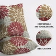 thumbnail image 5 of Brown Red Pillow Covers 20X20 Inch Set of 2, Dahlia Flower Spring Summer Floral Cream Decorative Throw Pillow Covers Outdoor Modern Farmhouse Cushion Case for Home Couch Sofa Bed Decor, 5 of 5