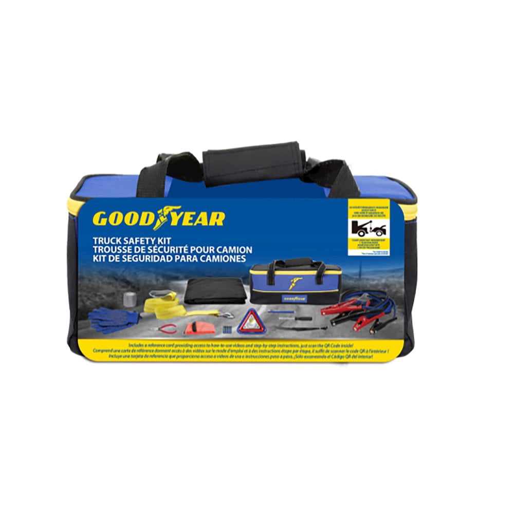 GOODYEAR Emergency Roadside Kit with 16FT Jumper Cables and Visibility Items