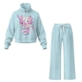thumbnail image 7 of Renewold Track Suit Women 2 Piece Lounge Sets for Women Comfiest Airport Outfits Matching Set Mockneck Sweatshirts Straight Leg High Waisted Sweatpants, Axolotl Cup Print Blue, S, 7 of 7