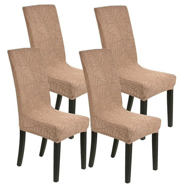 Juego de 4 fundas de silla impermeables Uxcel, fundas de silla elásticas de jacquard para comedor, protectores lavables
