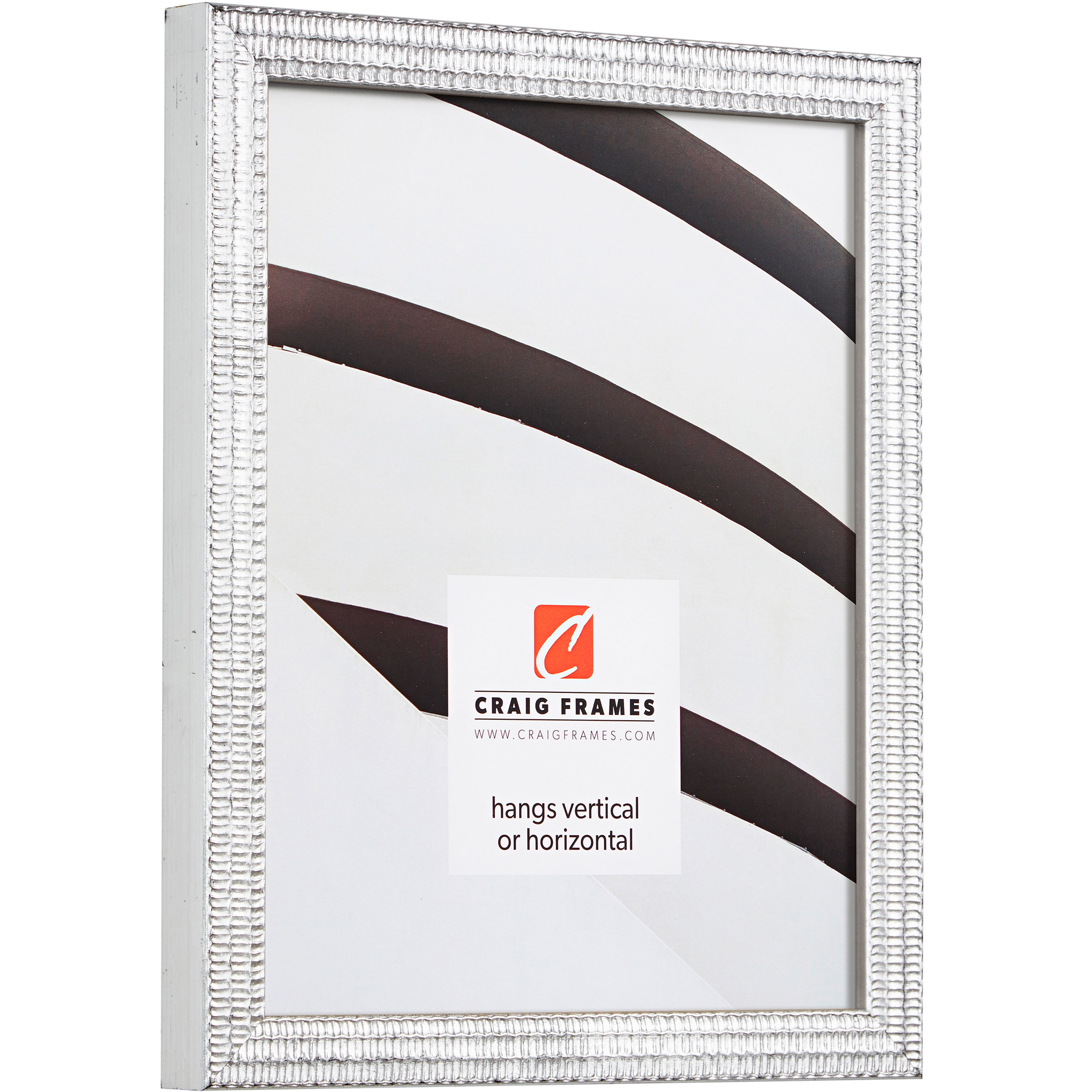 Craig Frames Farnsworth, 22x28 inch Picture Frame Matted for a 18x24 Photo, Silver
