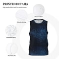 thumbnail image 3 of Rocae Blue Glitter Retro for Men's Basketball Jersey Lightweight and Breathable Athletic Tank Top,Quick-Drying Sports Jersey Small, 3 of 9