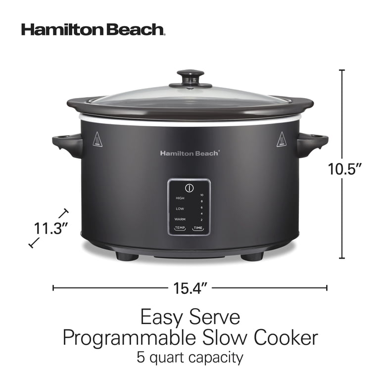 Hamilton Beach 5-Quart Programmable Slow Cooker, Black photo 8