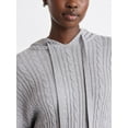 thumbnail image 4 of Free Assembly Women's Cozy Yarn Cable Knit Hoodie Sweater, Midweight, Size XS-XXL, 4 of 5