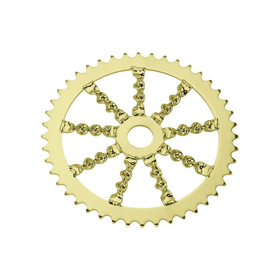 Lowrider bike Flat Twisted Steel Chainring 1/2 X 1/8 44t Gold.