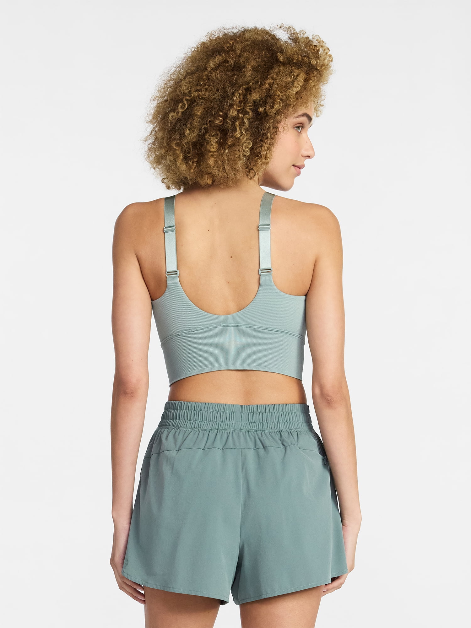 Avia Women's Low Support Longline Scoop Neck Sports Bra, Sizes S-XXXL