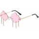 thumbnail image 1 of Rimless Cute Sunglasses For Women Trendy Vintage Creative 90s Sunglasses Funny Cloud Shaped Disco Glasses, 1 of 4
