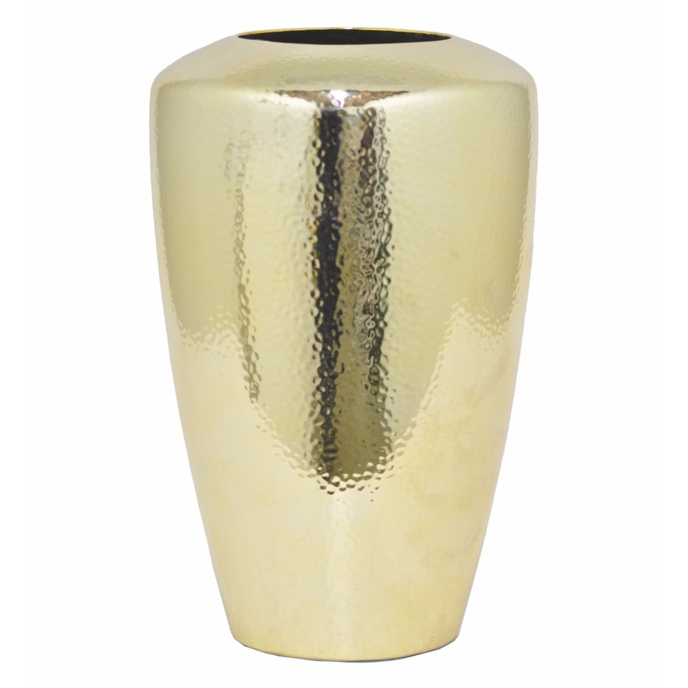 Benzara Antique Modern Metal White & Gold Vases White/Gold