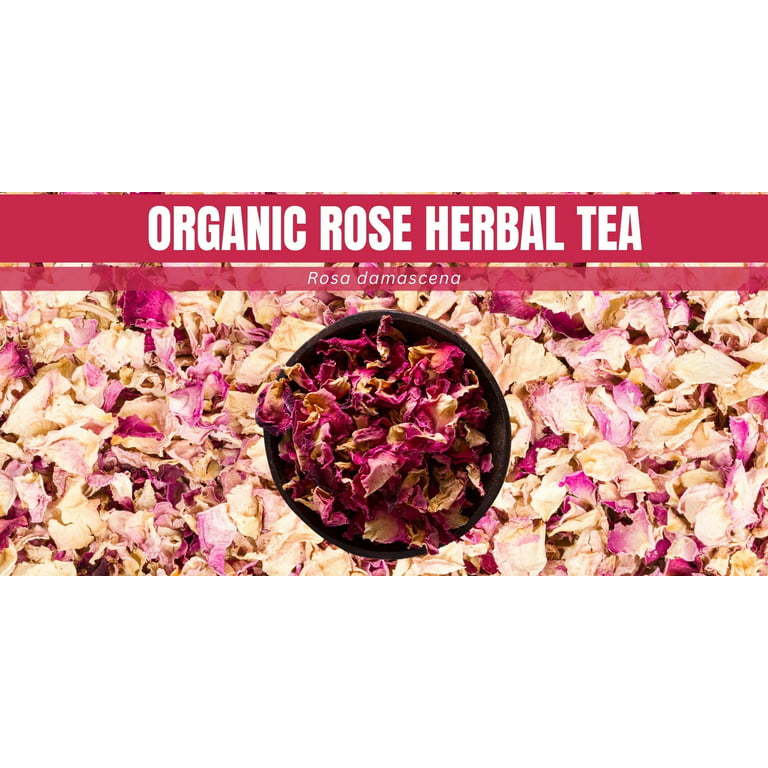 4DHerbs Dried Rose Petals | Organic Rose Petals | Edible Flower| Rose Water  | Use in Tea and Candles | 1.3 oz (37g)