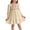 #0187-Beige, variant on Little Girls Long Sleeve Dress Spring Summer Embroidered Floral Soft Breathable Round Neck Casual Top Fashion Basic Sundress Daily Home Play Outdoor Sizes 2-8Y