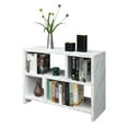 thumbnail image 5 of Convenience Concepts Northfield Console 3 Tier Bookcase, White Faux Marble, 5 of 5