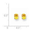 thumbnail image 2 of FB Jewels 14k White Gold Yellow Sapphire Earrings, 2 of 2