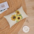 thumbnail image 6 of Set Of 4 Sunflower Flower Decorative Throw Pillow Covers 12x20 Inch Plant Pillow Covers Linen Square Pillow Cases Summer Flower Outdoor Sofa Couch Home Bed Decor Cushion Covers (12 by 20), 6 of 6