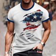 thumbnail image 5 of Men's Summer Graphic Print T-Shirt, Independence Day Theme with Soft Cotton Blend for Casual and Sporty Looks ,Red M, 5 of 5