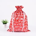 thumbnail image 2 of UYUH Cute Christmas Drawstring Gift Bags Santa, Snowflake & Tree Print Foil Bags Festive Holiday Party Favors, Stocking Stuffers (1pc), 2 of 9
